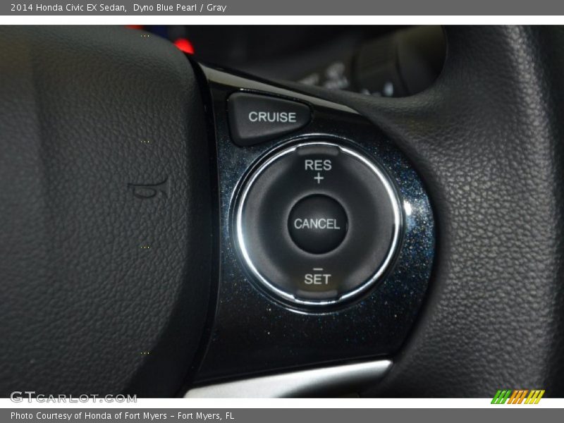 Dyno Blue Pearl / Gray 2014 Honda Civic EX Sedan