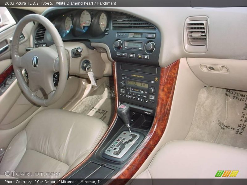 White Diamond Pearl / Parchment 2003 Acura TL 3.2 Type S