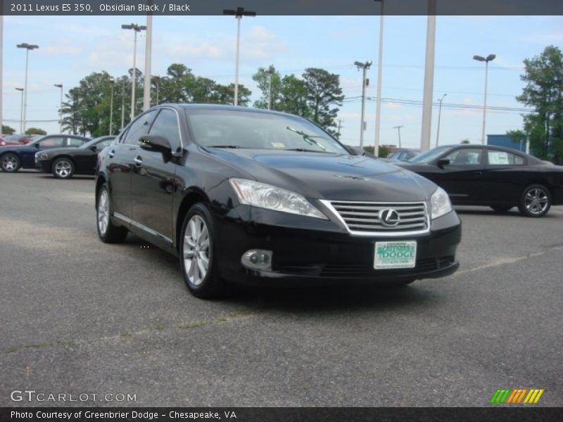 Obsidian Black / Black 2011 Lexus ES 350