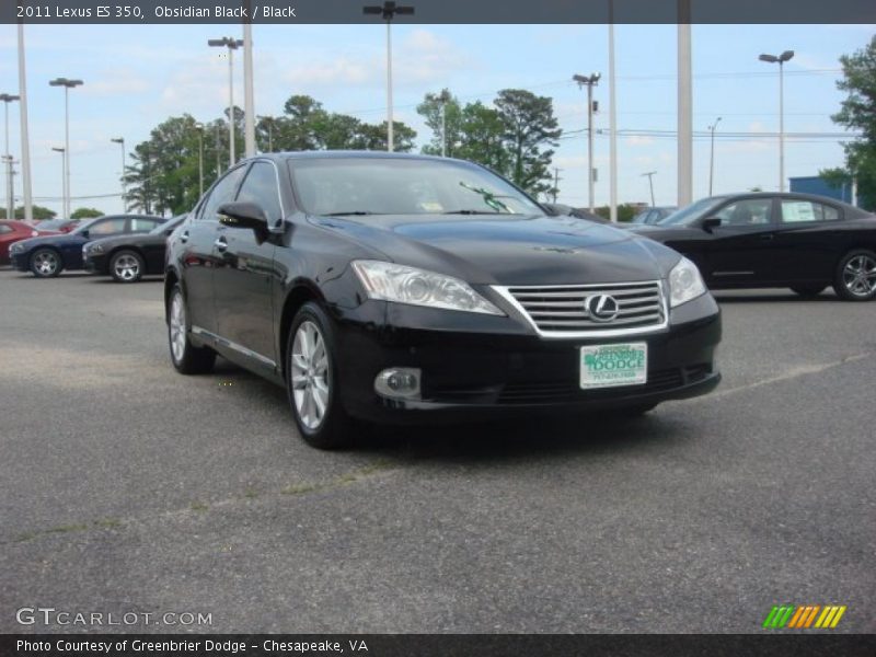 Obsidian Black / Black 2011 Lexus ES 350