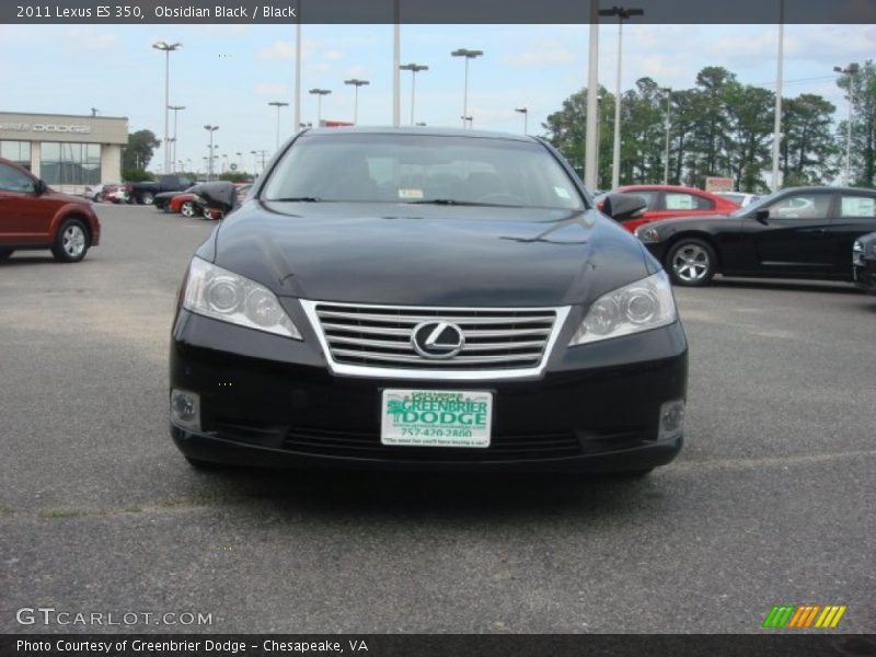Obsidian Black / Black 2011 Lexus ES 350