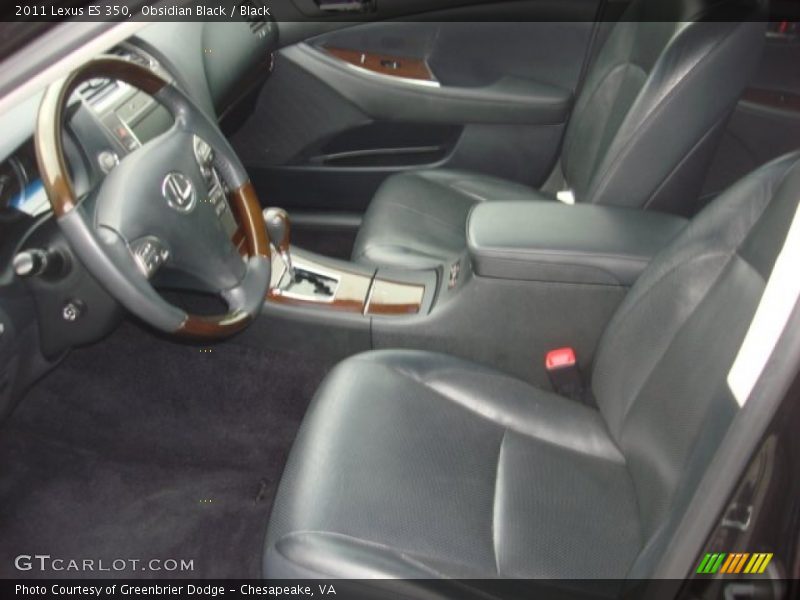 Obsidian Black / Black 2011 Lexus ES 350