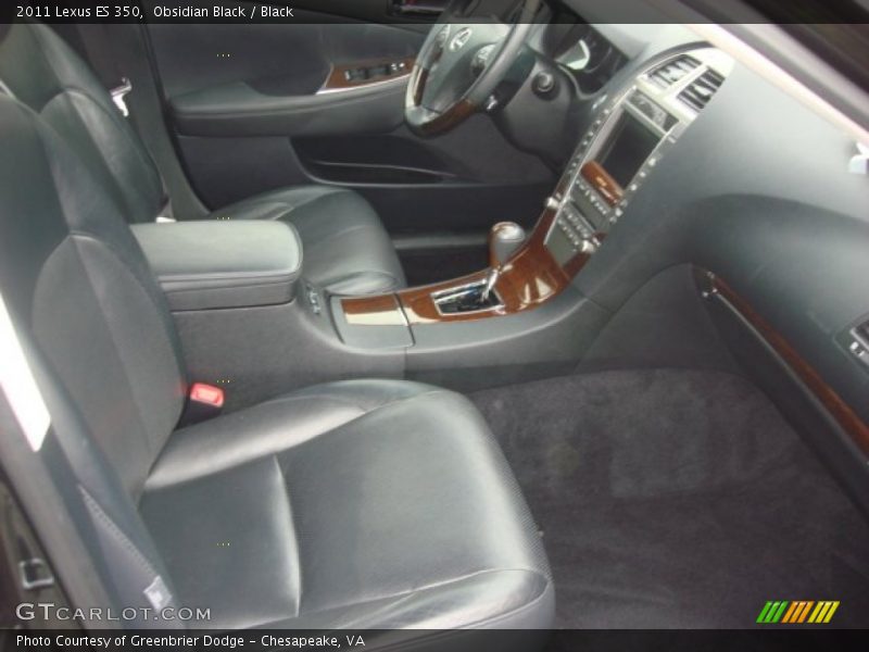 Obsidian Black / Black 2011 Lexus ES 350