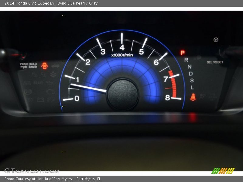 Dyno Blue Pearl / Gray 2014 Honda Civic EX Sedan