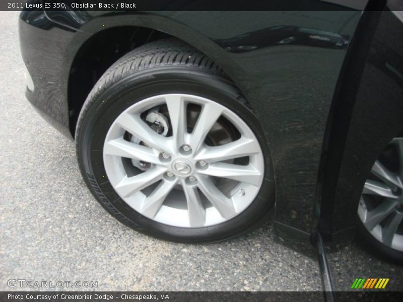 Obsidian Black / Black 2011 Lexus ES 350