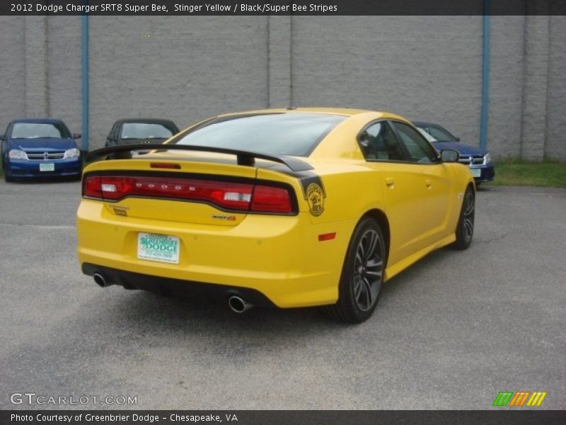 Stinger Yellow / Black/Super Bee Stripes 2012 Dodge Charger SRT8 Super Bee