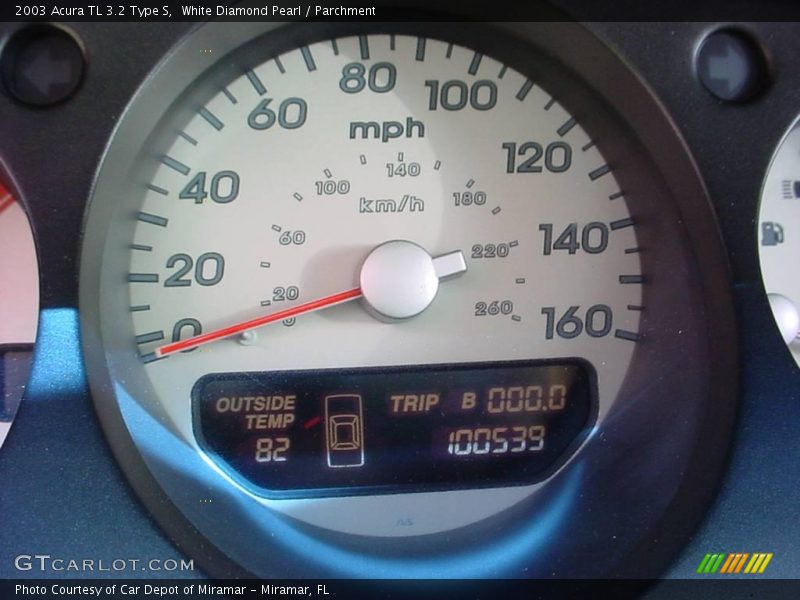 White Diamond Pearl / Parchment 2003 Acura TL 3.2 Type S