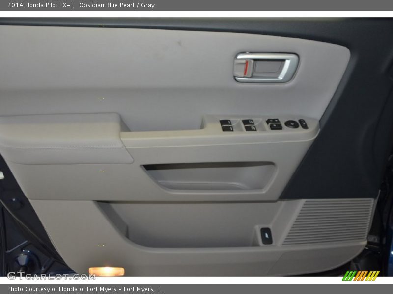 Obsidian Blue Pearl / Gray 2014 Honda Pilot EX-L