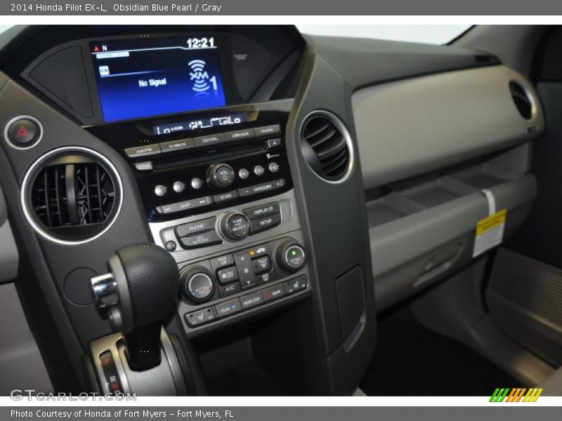 Obsidian Blue Pearl / Gray 2014 Honda Pilot EX-L