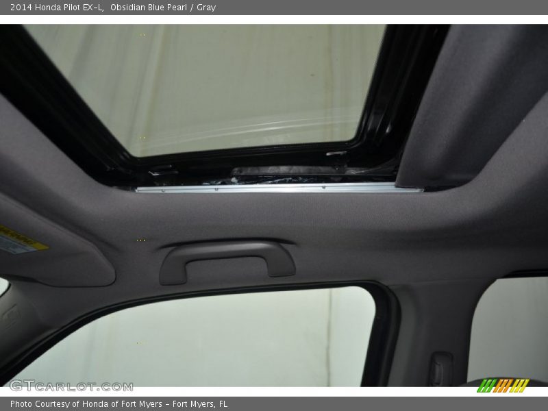 Obsidian Blue Pearl / Gray 2014 Honda Pilot EX-L