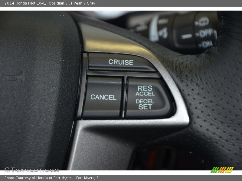 Obsidian Blue Pearl / Gray 2014 Honda Pilot EX-L