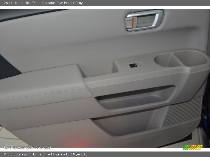 Obsidian Blue Pearl / Gray 2014 Honda Pilot EX-L