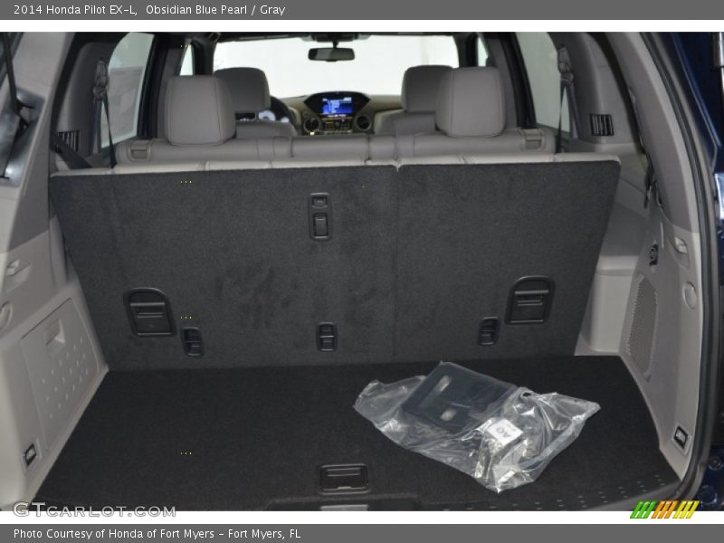 Obsidian Blue Pearl / Gray 2014 Honda Pilot EX-L