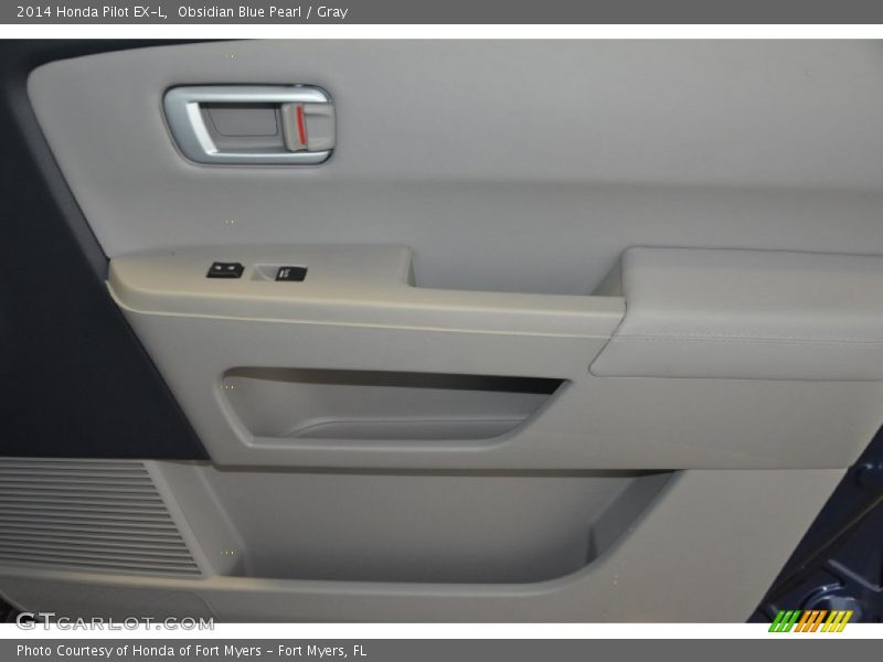 Obsidian Blue Pearl / Gray 2014 Honda Pilot EX-L