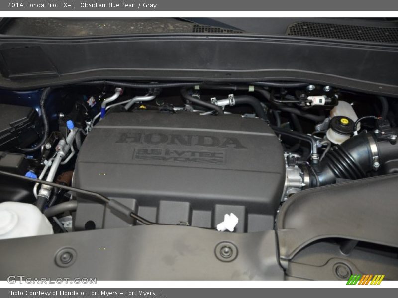 Obsidian Blue Pearl / Gray 2014 Honda Pilot EX-L