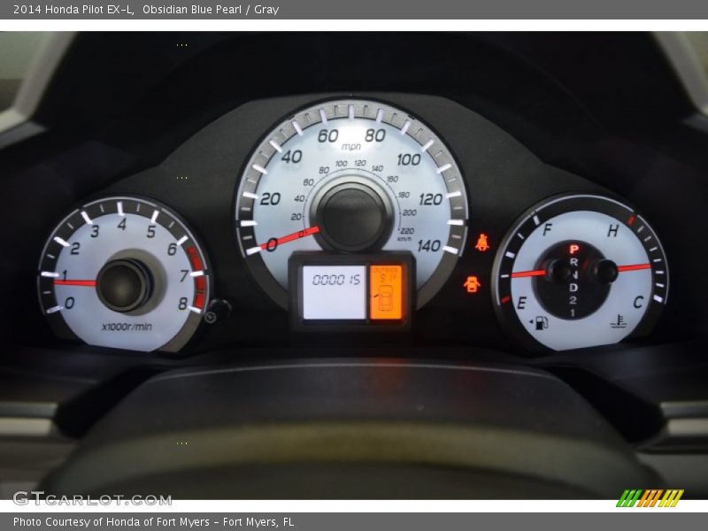 Obsidian Blue Pearl / Gray 2014 Honda Pilot EX-L