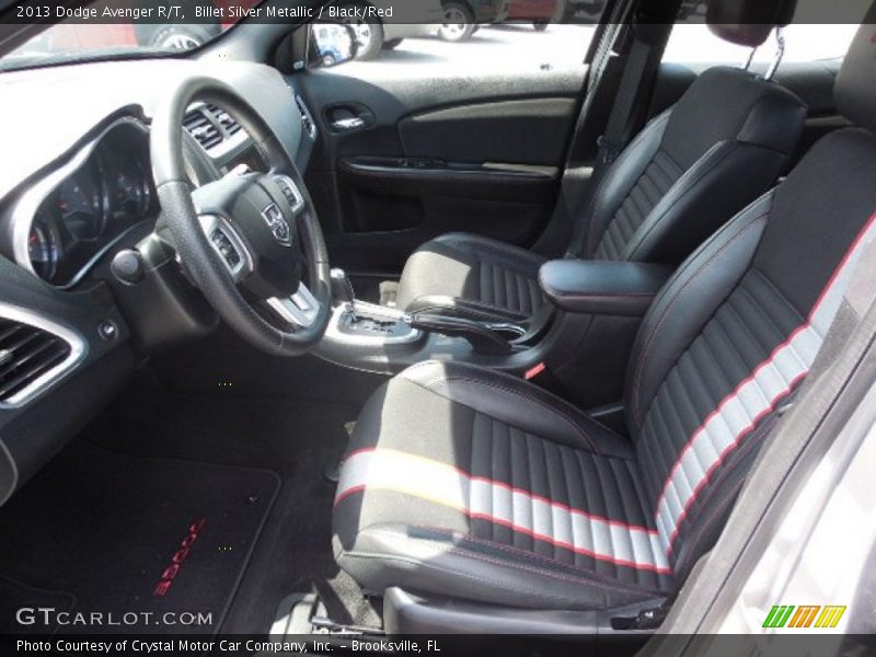Billet Silver Metallic / Black/Red 2013 Dodge Avenger R/T