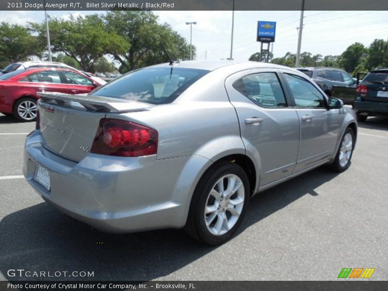 Billet Silver Metallic / Black/Red 2013 Dodge Avenger R/T