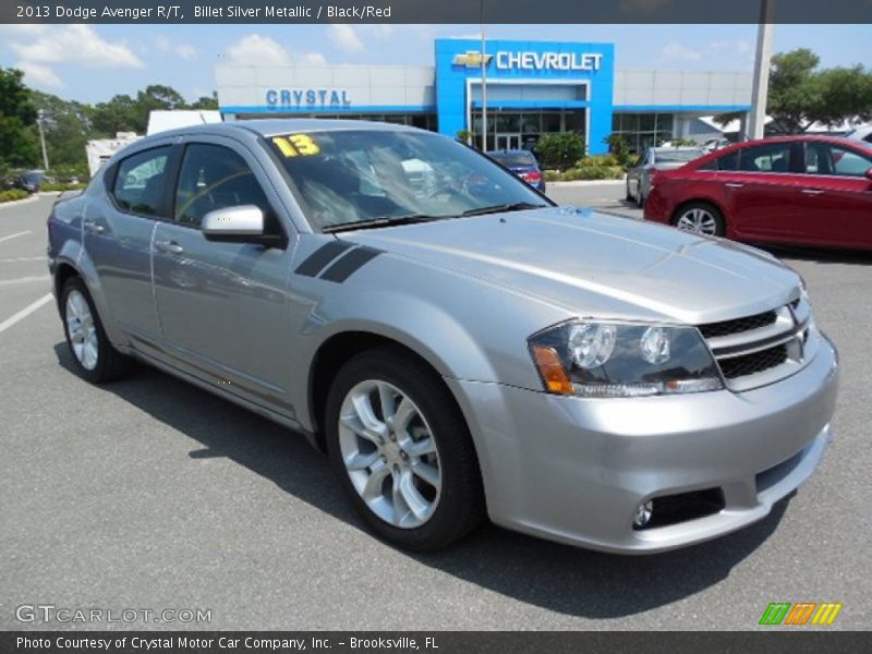 Billet Silver Metallic / Black/Red 2013 Dodge Avenger R/T