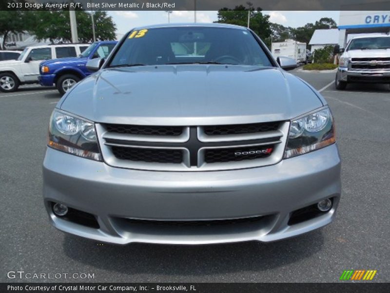 Billet Silver Metallic / Black/Red 2013 Dodge Avenger R/T