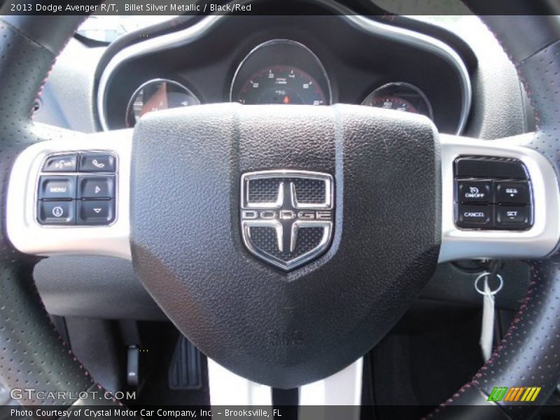 Billet Silver Metallic / Black/Red 2013 Dodge Avenger R/T
