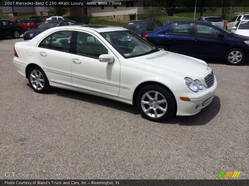 Arctic White / Stone 2007 Mercedes-Benz C 280 4Matic Luxury
