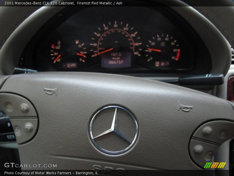 Firemist Red Metallic / Ash 2001 Mercedes-Benz CLK 320 Cabriolet