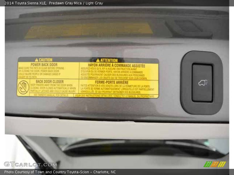 Predawn Gray Mica / Light Gray 2014 Toyota Sienna XLE