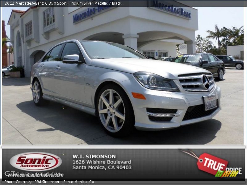 Iridium Silver Metallic / Black 2012 Mercedes-Benz C 350 Sport