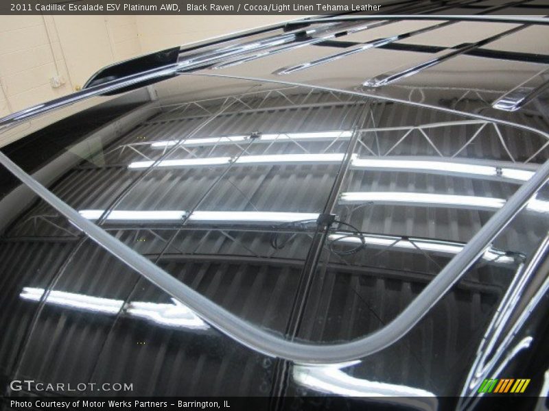 Black Raven / Cocoa/Light Linen Tehama Leather 2011 Cadillac Escalade ESV Platinum AWD