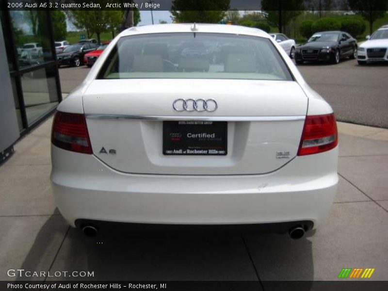 Arctic White / Beige 2006 Audi A6 3.2 quattro Sedan