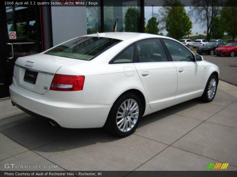 Arctic White / Beige 2006 Audi A6 3.2 quattro Sedan