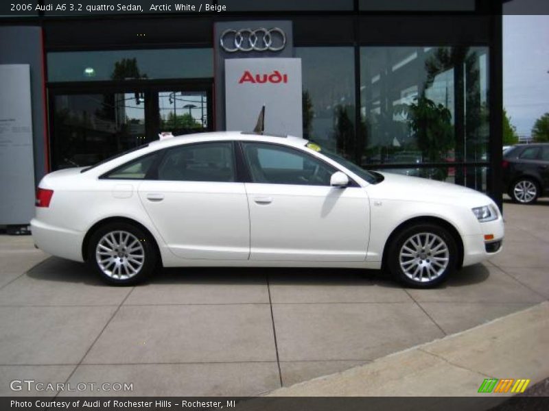Arctic White / Beige 2006 Audi A6 3.2 quattro Sedan