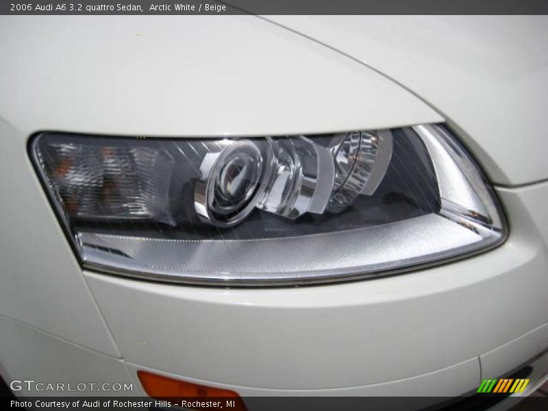 Arctic White / Beige 2006 Audi A6 3.2 quattro Sedan
