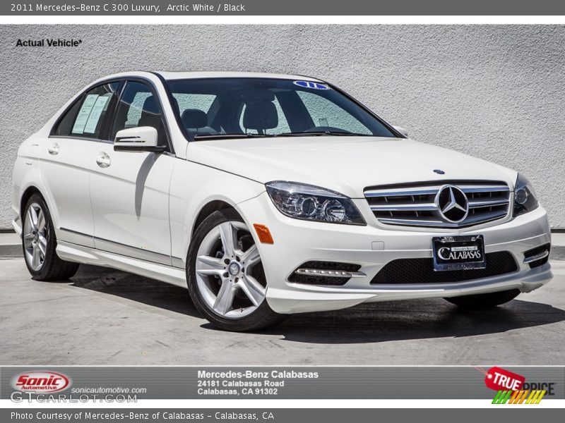 Arctic White / Black 2011 Mercedes-Benz C 300 Luxury