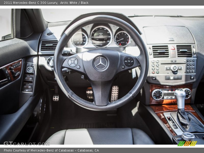 Arctic White / Black 2011 Mercedes-Benz C 300 Luxury