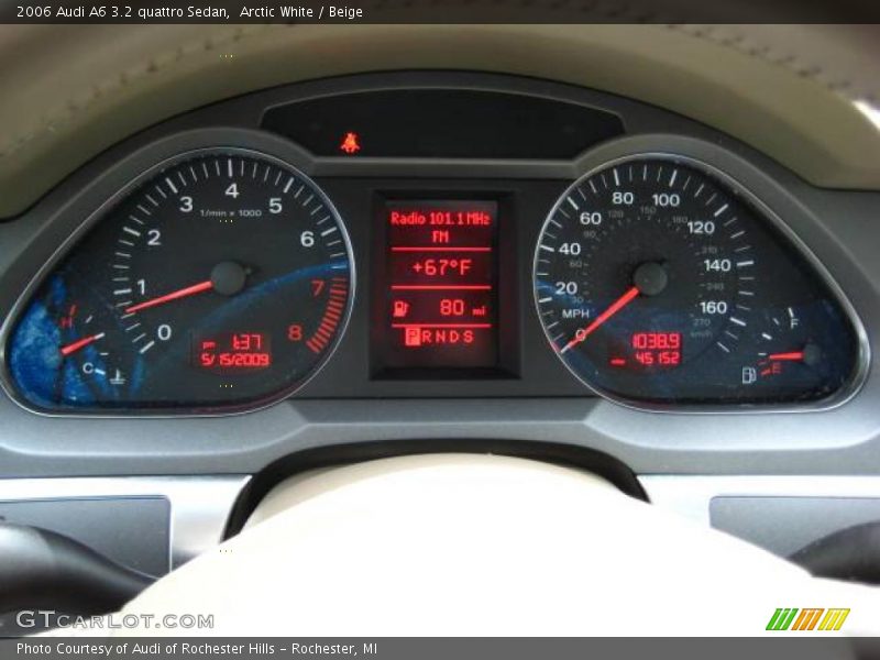 Arctic White / Beige 2006 Audi A6 3.2 quattro Sedan