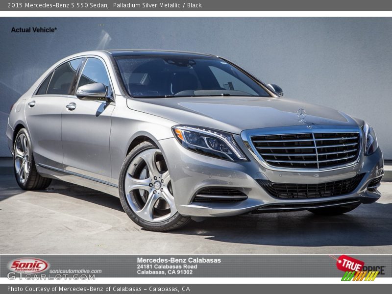 Palladium Silver Metallic / Black 2015 Mercedes-Benz S 550 Sedan