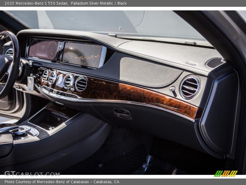 Palladium Silver Metallic / Black 2015 Mercedes-Benz S 550 Sedan