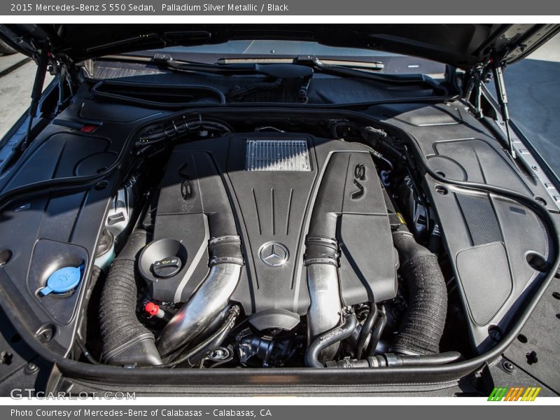 Palladium Silver Metallic / Black 2015 Mercedes-Benz S 550 Sedan