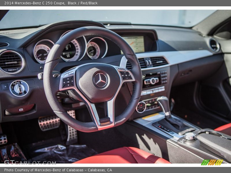 Black / Red/Black 2014 Mercedes-Benz C 250 Coupe