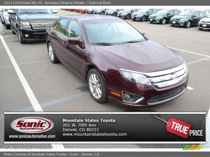 Bordeaux Reserve Metallic / Charcoal Black 2011 Ford Fusion SEL V6