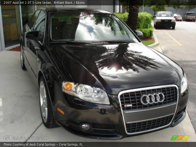 Brilliant Black / Ebony 2007 Audi A4 2.0T S-Line Sedan