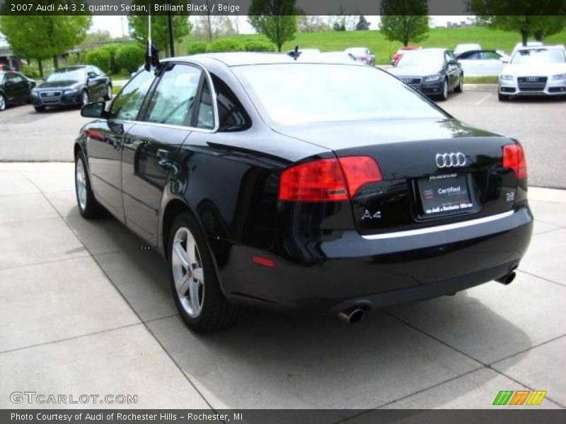 Brilliant Black / Beige 2007 Audi A4 3.2 quattro Sedan