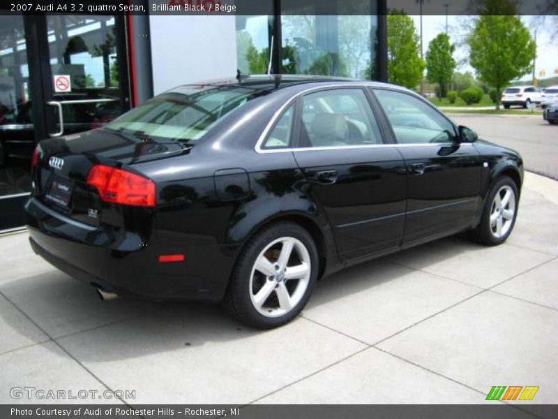 Brilliant Black / Beige 2007 Audi A4 3.2 quattro Sedan
