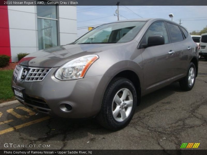 Gotham Gray / Black 2010 Nissan Rogue S AWD