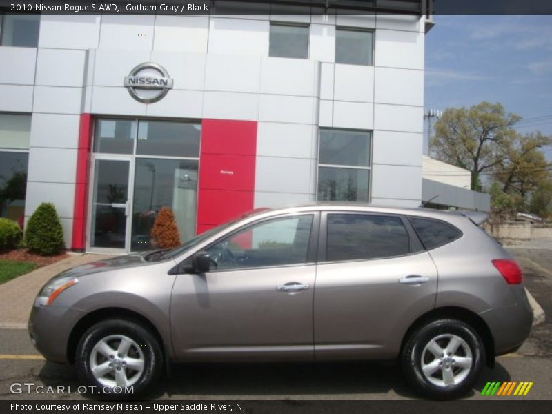 Gotham Gray / Black 2010 Nissan Rogue S AWD