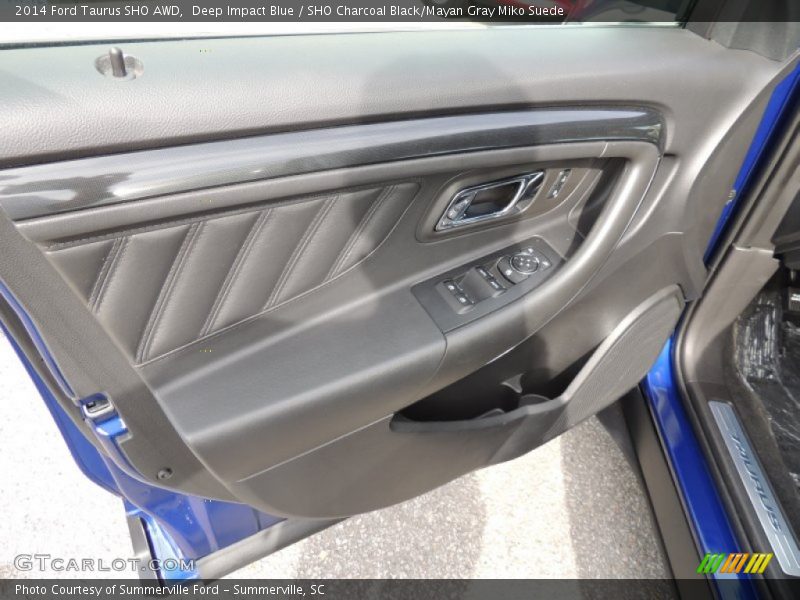 Deep Impact Blue / SHO Charcoal Black/Mayan Gray Miko Suede 2014 Ford Taurus SHO AWD