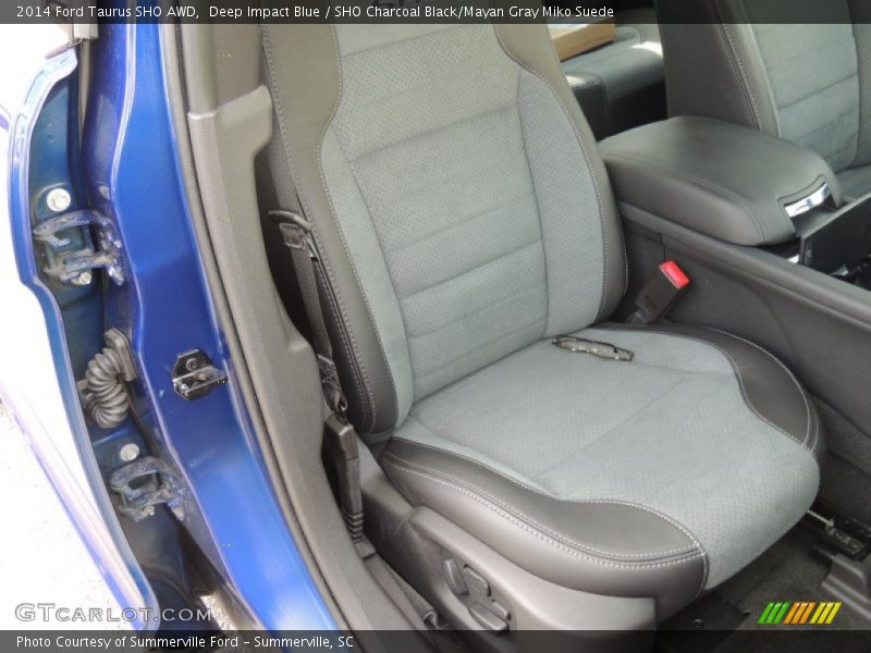 Deep Impact Blue / SHO Charcoal Black/Mayan Gray Miko Suede 2014 Ford Taurus SHO AWD