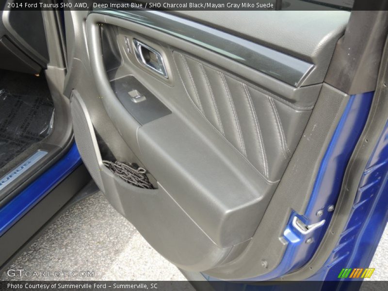 Deep Impact Blue / SHO Charcoal Black/Mayan Gray Miko Suede 2014 Ford Taurus SHO AWD